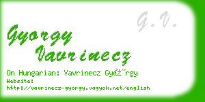 gyorgy vavrinecz business card